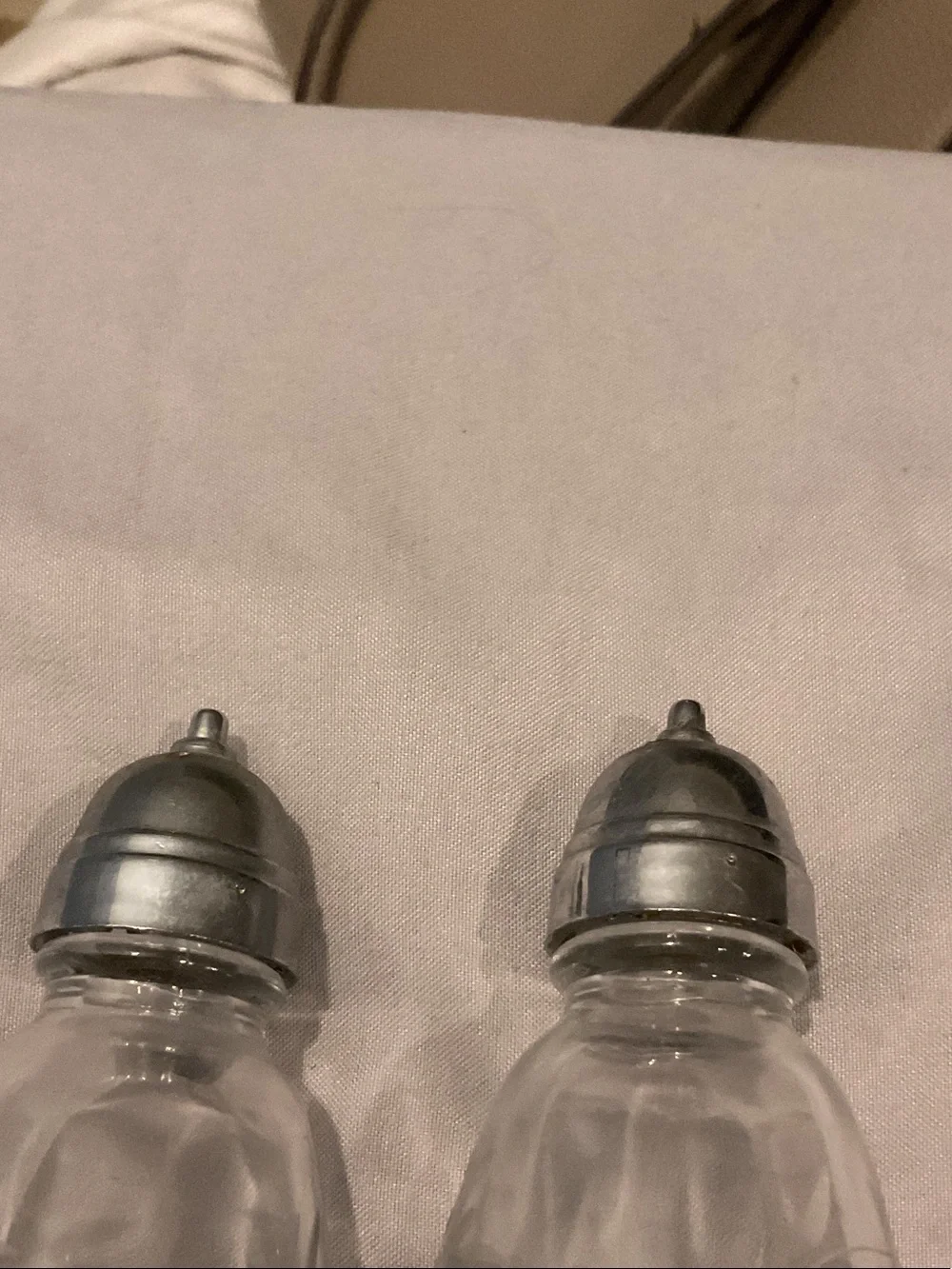 Princess House Clear Glass Salt and Pepper Shakers with Silver Tops